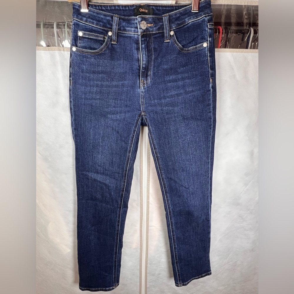 Quince Stretch Slim Straight Jeans excellent condition size 26 - Picture 2 of 5
